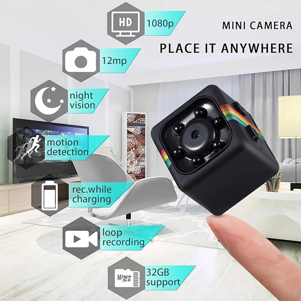 Hidden Mini Spy Camera – 1080P HD, Night Vision, Fits in Your Palm